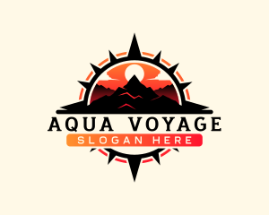 Compass Mountain Voyage logo design