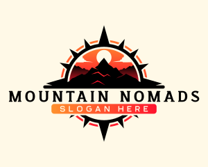 Compass Mountain Voyage logo design