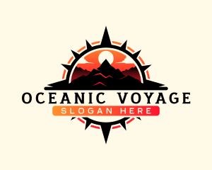 Compass Mountain Voyage logo design