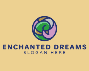 Sleeping Duck Bird logo design