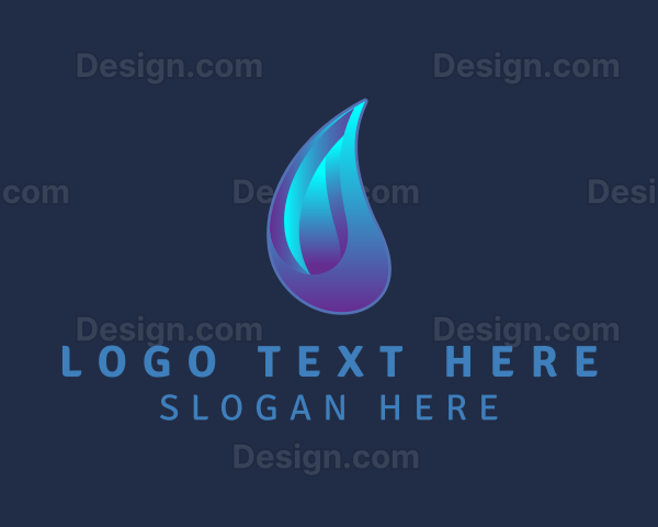 Aqua Water Droplet Logo