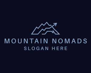 Mountain Business Arrow Statistics logo design