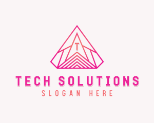 Generic Tech Pyramid  logo design