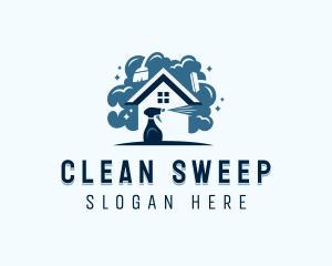 Housekeeping Disinfection Cleaning logo design