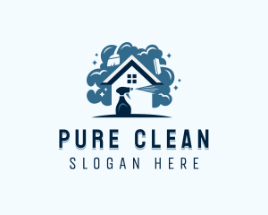 Housekeeping Disinfection Cleaning logo design