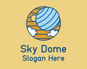 Sky Planet Atmosphere  logo design