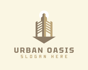 Urban Skyscraper Tower logo design
