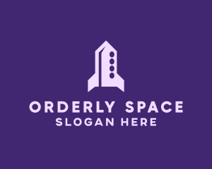 Space Rocket Ship logo design