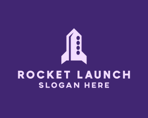 Space Rocket Ship logo design