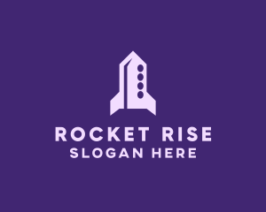 Space Rocket Ship logo design