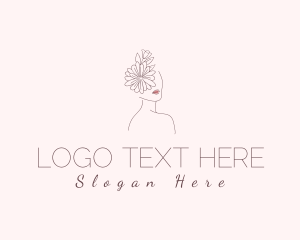 Natural Flower Beauty Woman logo