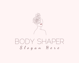 Natural Flower Beauty Woman logo design