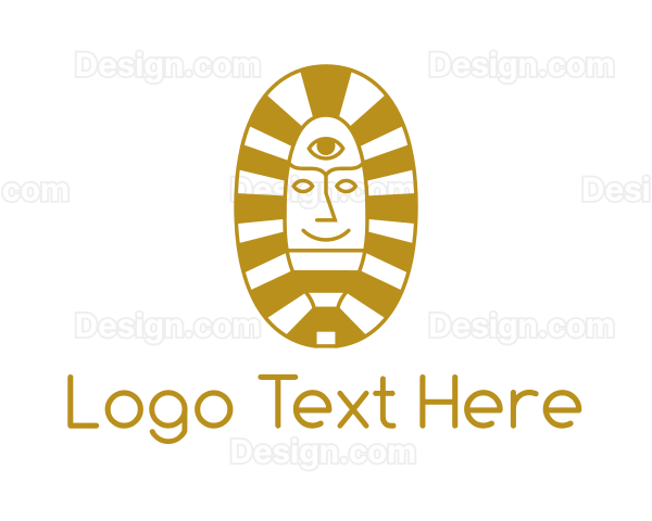 Oval Egyptian Pharaoh Logo