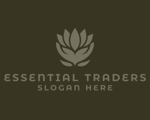 Floral Masseuse Hands logo design