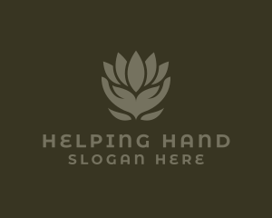 Floral Masseuse Hands logo