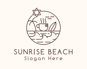 Summer Beach Coffee logo design