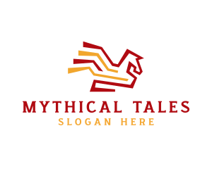 Flying Pegasus Mythology  logo