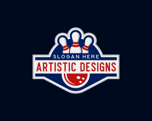 Sports Bowling Tournament logo design