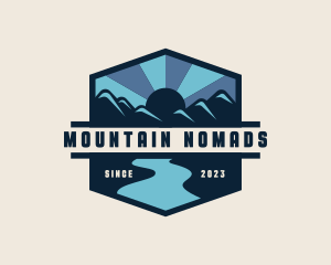 Outdoor River Mountain logo design