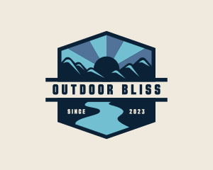 Outdoor River Mountain logo design