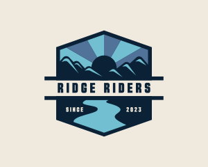 Outdoor River Mountain logo design