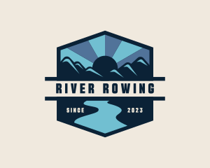 Outdoor River Mountain logo design