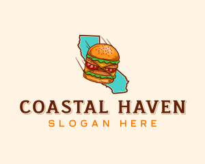 California Cheeseburger Snack logo design