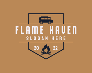 Travel Van Campfire logo