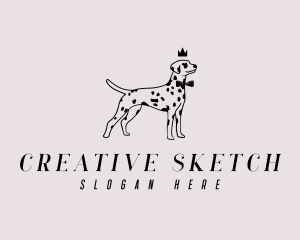 Pet Dalmatian Dog logo design