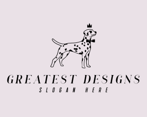 Pet Dalmatian Dog logo design