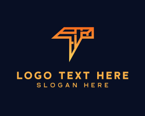 Letter T Chat Outline logo