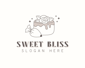 Flower Cake Bakery logo design