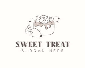 Flower Cake Bakery logo design