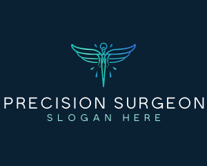 Medical Healthcare Wings logo design