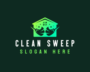 Sparkling Cleaning Tool logo design