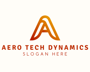 Ecommerce Tech Business Letter A logo design