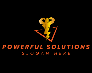 Lightning Power Electrician logo design