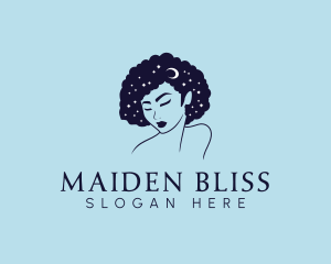 Moon Star Maiden logo design