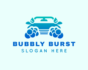 Car Water Bubbles logo design