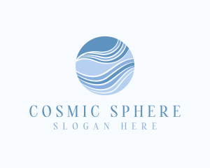 Sphere Wave Digital Cyberspace logo design