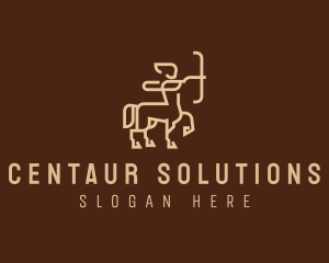 Abstract Monoline Centaur logo