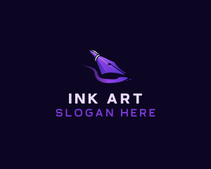 Pen Nib Quill logo design