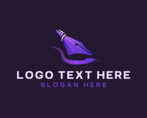 Pen Signature Quill Signing logo