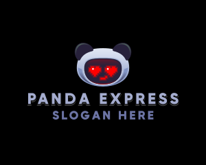 Tech Robot Panda logo design