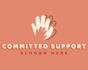 Family Support Hands logo design