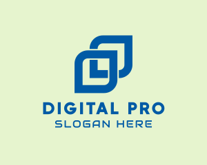 Double Digital Shape logo design