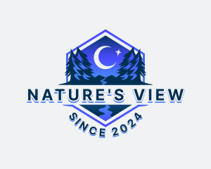 Night Forest Trail logo design