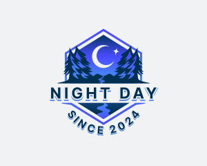 Night Forest Trail logo design