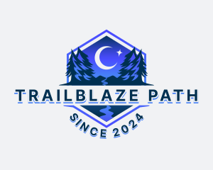 Night Forest Trail logo design