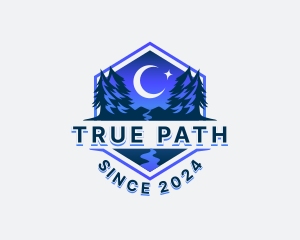 Night Forest Trail logo design